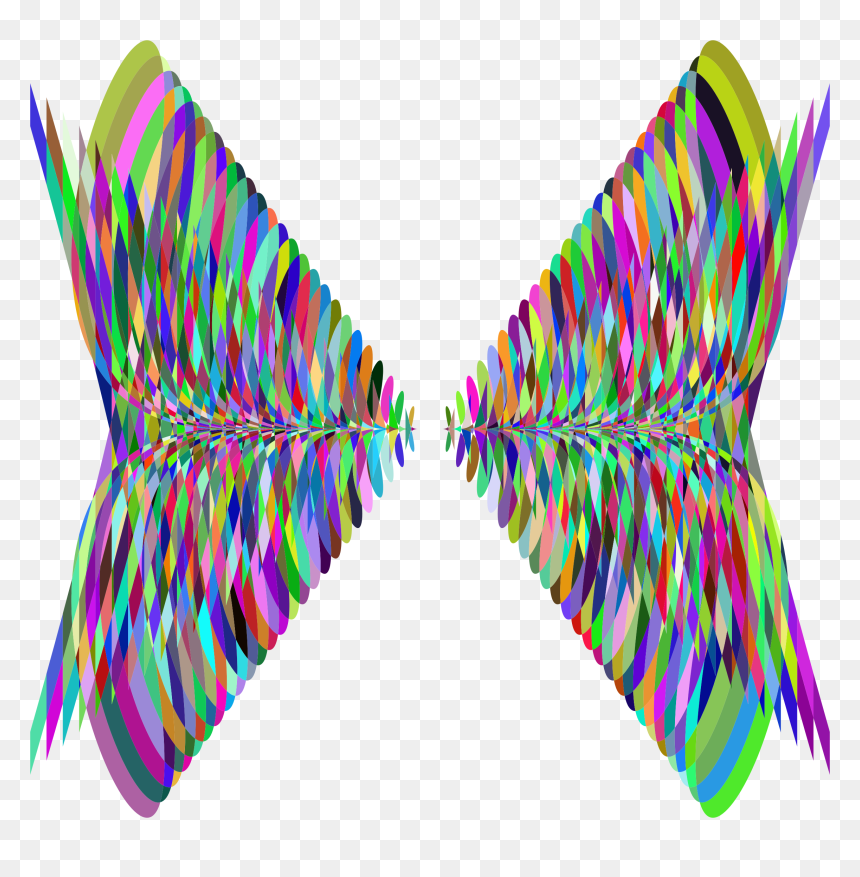 Prismatic Abstract Butterfly Wings Clip Arts - Portable Network Graphics, HD Png Download - butterfly wings png