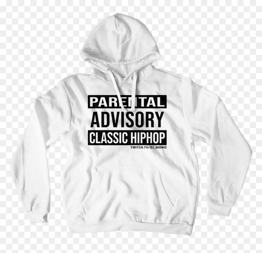 Hoodie, HD Png Download - parental advisory png white