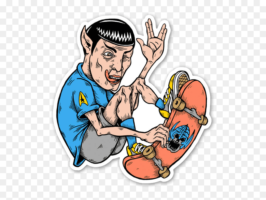 Spock Skater, HD Png Download - spock png