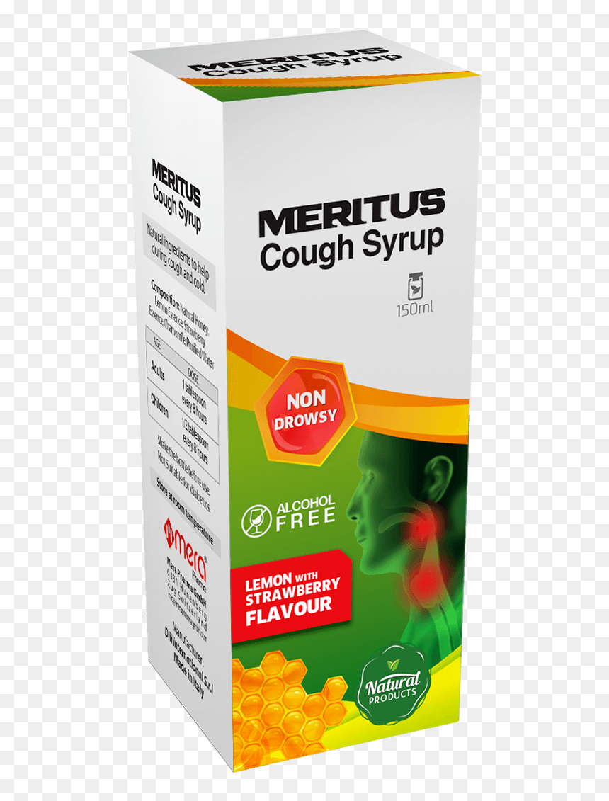 7640154980891 - Meritus Cough Syrup فوائد, HD Png Download - syrup png