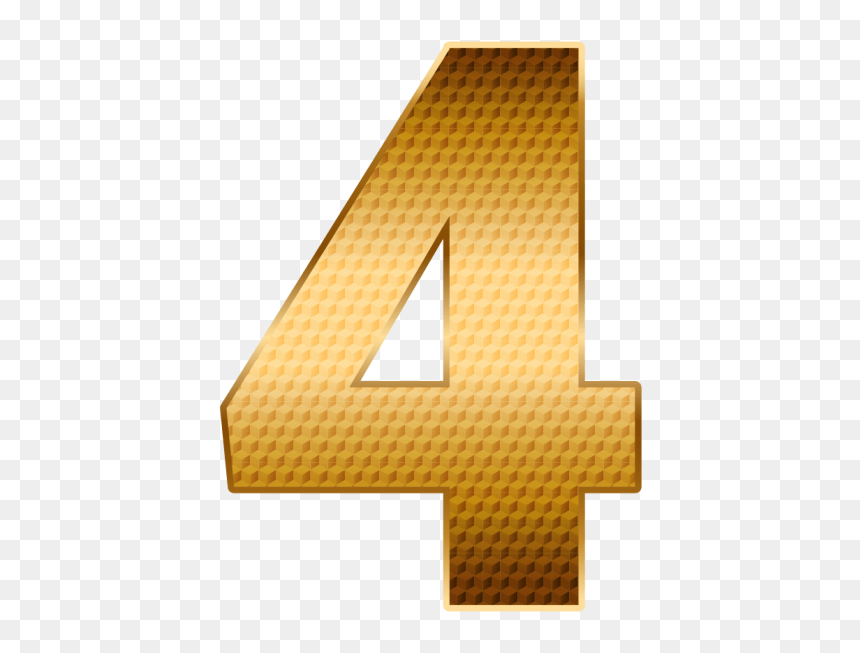 Number 4 Gold Png Image Free Download Searchpng - Number 4 Gold Png, Transparent Png - gold dollar sign png