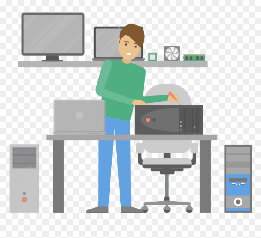 Free Png Download Computer Repair Technician Png Images - Repair Computer Png, Transparent Png - computer repair png