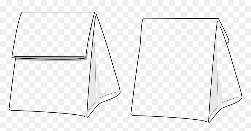 Paper-bag Clip Arts - Clip Art Black And White Paper Bag, HD Png Download - paper bag png