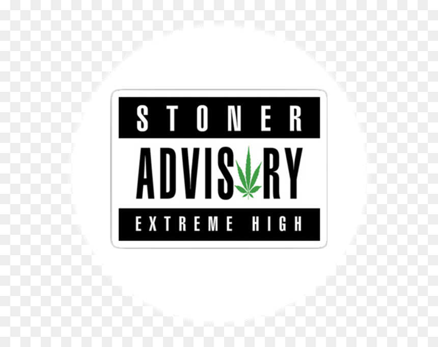 Stoner Advisory Extreme High Meaning , Png Download - Wall Clock, Transparent Png - parental advisory png white