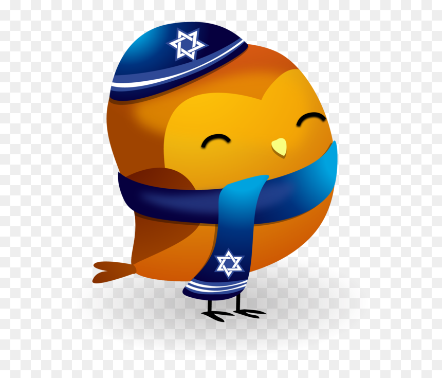Baby Owl With Star Of David Hat - Transparent Hanukkah Clip Art, HD Png Download - yamaka png