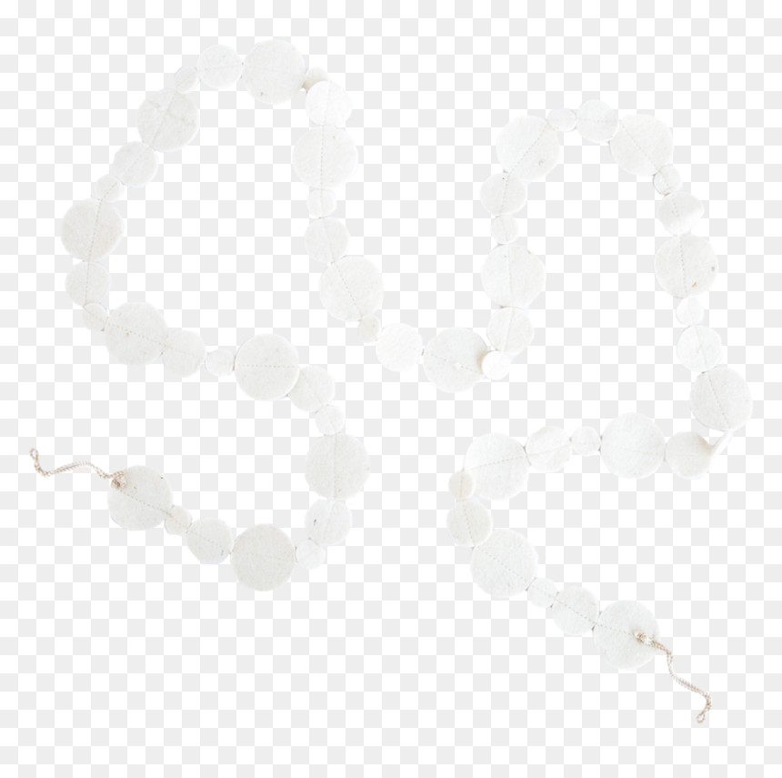 Ivory Wool Felt Garland 1 - Necklace, HD Png Download - holiday garland png