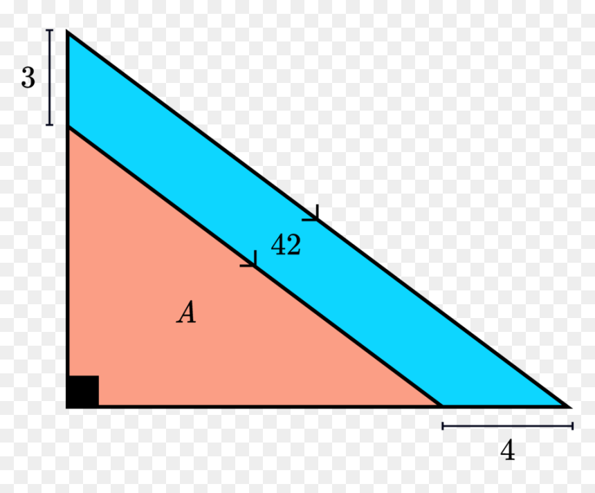 Enter Image Description Here - Two Diagonal Lines Are Parallel Hem Is 42 What Is The, HD Png Download - right triangle png