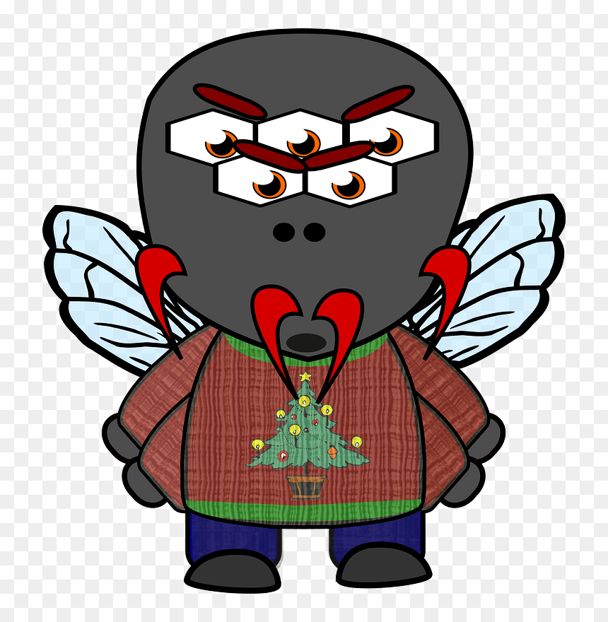 Alien Bug 2 Clipart - Christmas Day, HD Png Download - alien face png