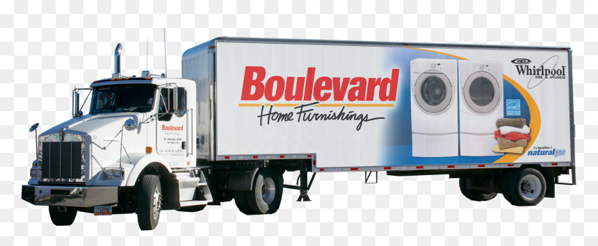 Transparent Free Shipping Truck Png - Boulevard Home Furnishings, Png Download - delivery truck png