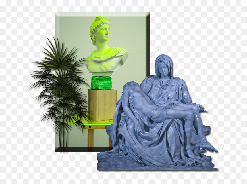 Seapunk Webpunk Green Acid Jungle Png - Michelangelo Pieta Meme, Transparent Png - seapunk png