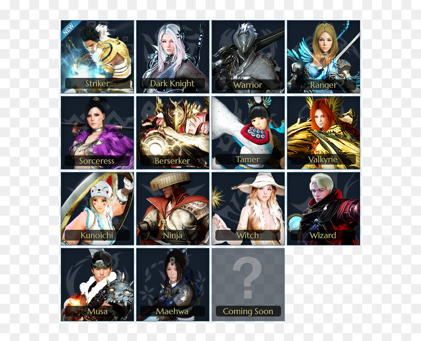 Black Desert Online All Classes , Png Download - Black Desert Online Classes 2018, Transparent Png - black desert online png