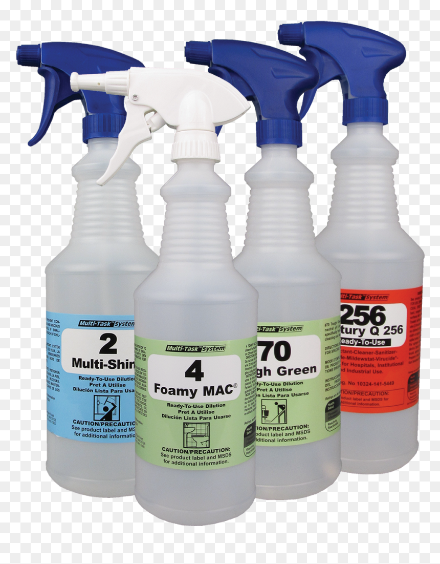 Spray And Foamer Bottles For Cleaning Chemical Solutions - Cleaning Chemical Bottle, HD Png Download - spray bottle png