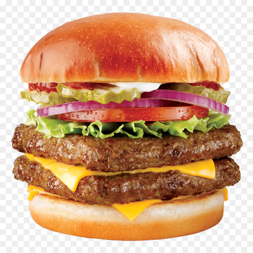 Junk Food Hamburger Png Pic - Wendys Hamburgers, Transparent Png - junk food png