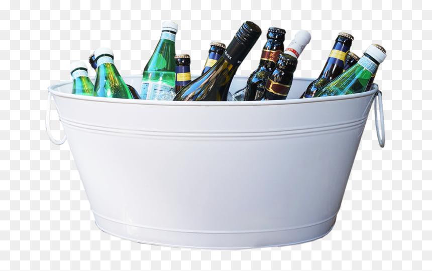 Brekx Great White Galvanized Party Tub - Beer Bottle, HD Png Download - beer bucket png