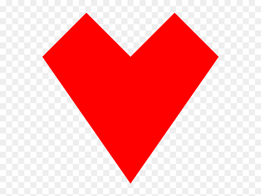 Red Heart Straight Lines - Heart, HD Png Download - heart arrow png