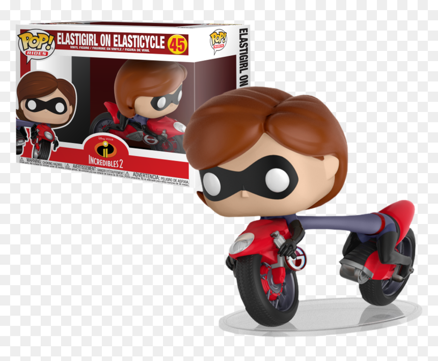Elastigirl With Elasticycle Pop Rides Vinyl Figure, HD Png Download - the incredibles png
