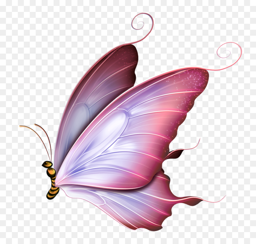 Фото, Автор Ya - Painting, HD Png Download - pink butterfly png