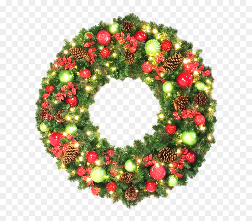 Wreath, HD Png Download - holiday garland png