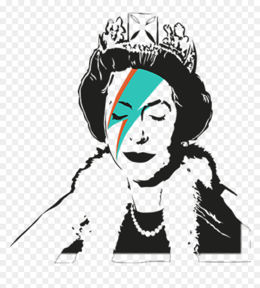 Banksy Queen David Bowie , Png Download - Queen Ziggy Stardust Banksy, Transparent Png - banksy png