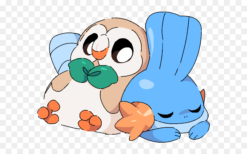 Rowlet And Mudkip, HD Png Download - mudkip png