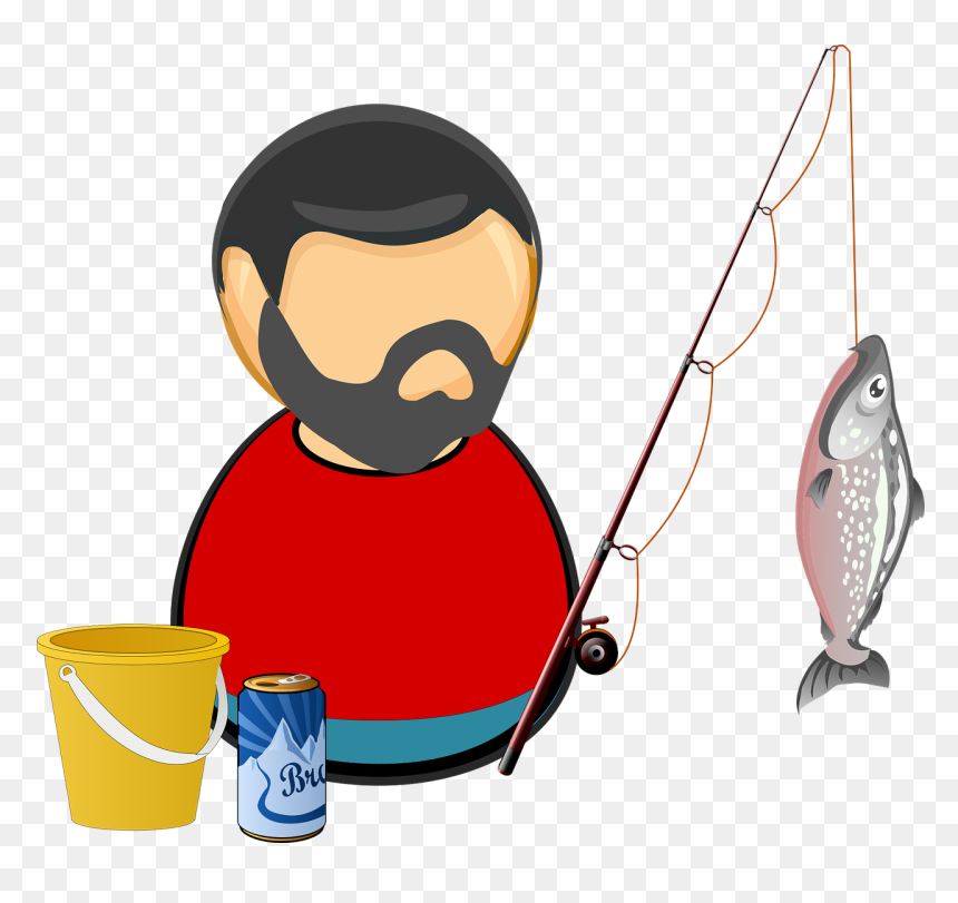 Fisherman Clip Art Png, Transparent Png - beer bucket png
