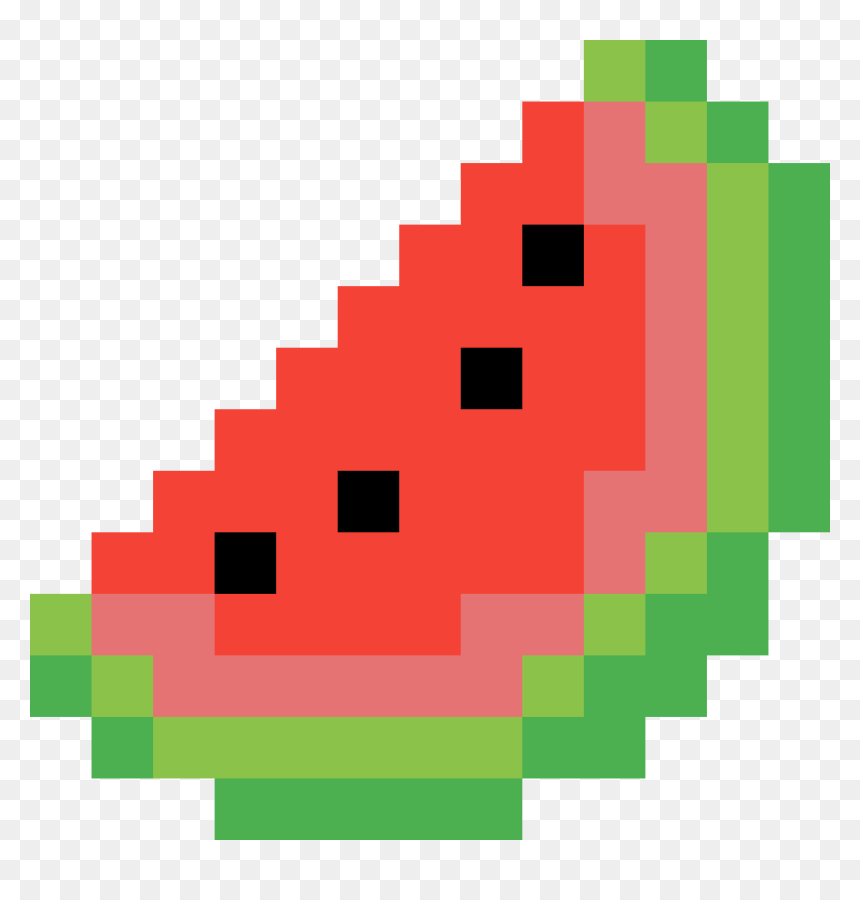 Pixel Art 10 By 10 , Png Download - Watermelon Pixel Art, Transparent Png - watermelon slice png