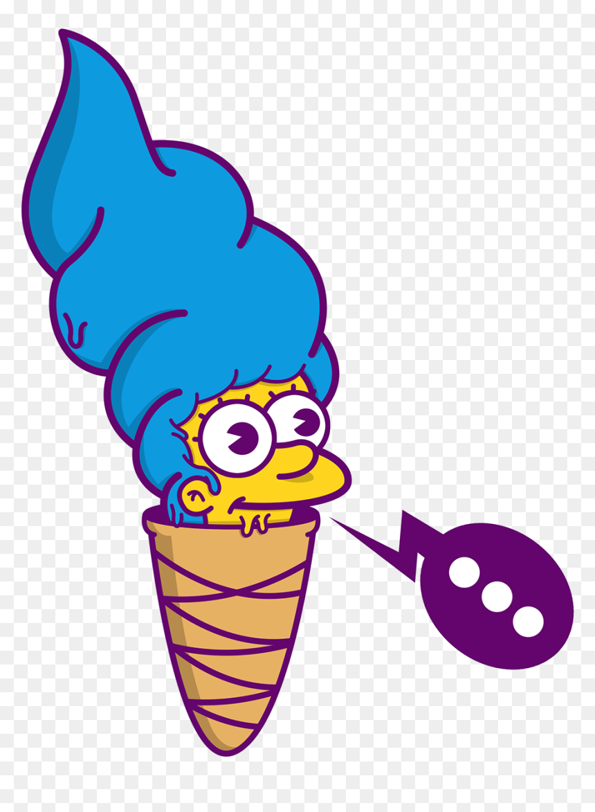 Marge Simpson Ice Cream, HD Png Download - marge simpson png