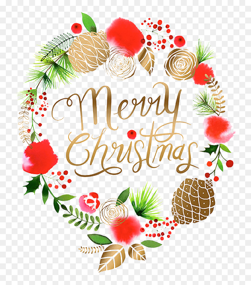 Malibu Wreath Garland Claus Santa Ltd Marine Clipart - Merry Christmas 2019 Clipart, HD Png Download - holiday garland png