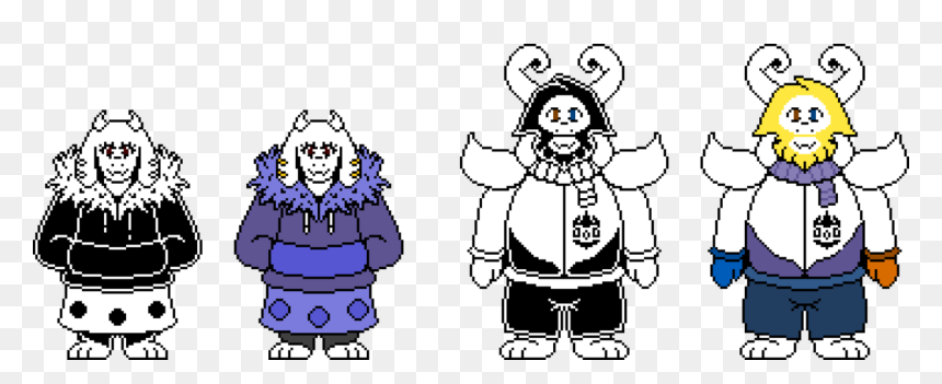 Made Some Fan Sprites Of Mismatch Toriel And Asgore - Cartoon, HD Png Download - toriel png