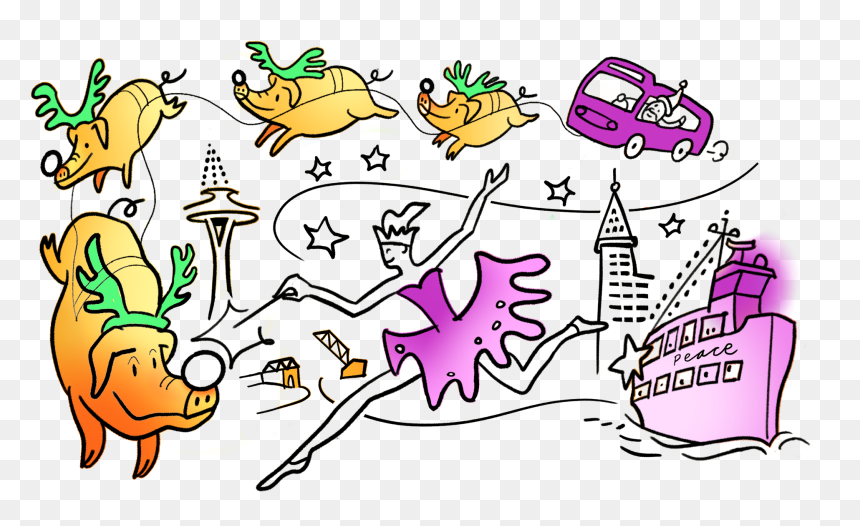 Cartoon, HD Png Download - holiday garland png