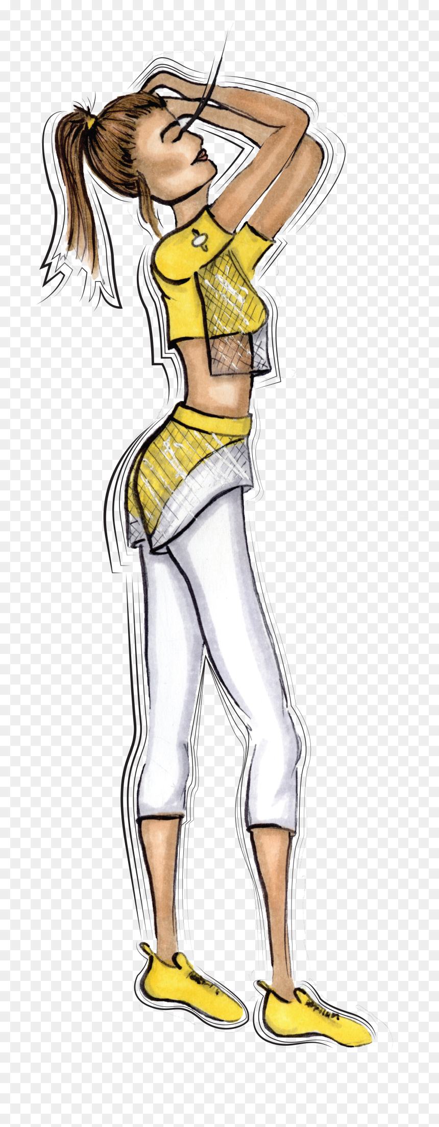 Shortfinal - Fashion Short Drawing Easy, HD Png Download - fishnet texture png
