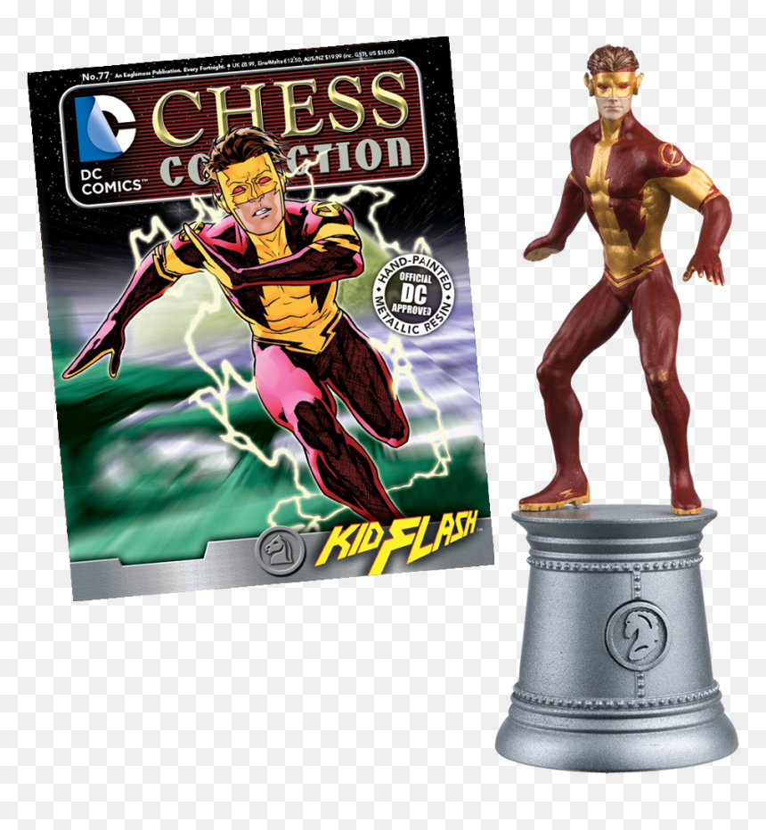 Dc Chess Figure Kid Flash In Box & Magazine - Eaglemoss, HD Png Download - kid flash png