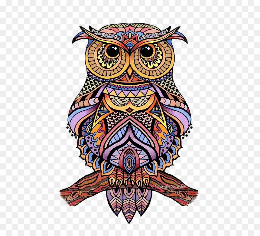 Bleed Area May Not Be Visible - Zentangle Owl, HD Png Download - ovo owl png