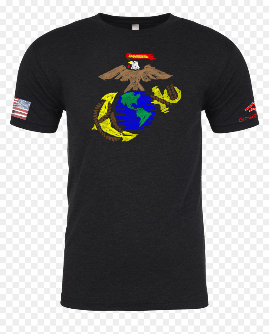 Transparent Eagle Globe And Anchor Png - Active Shirt, Png Download - eagle globe and anchor png