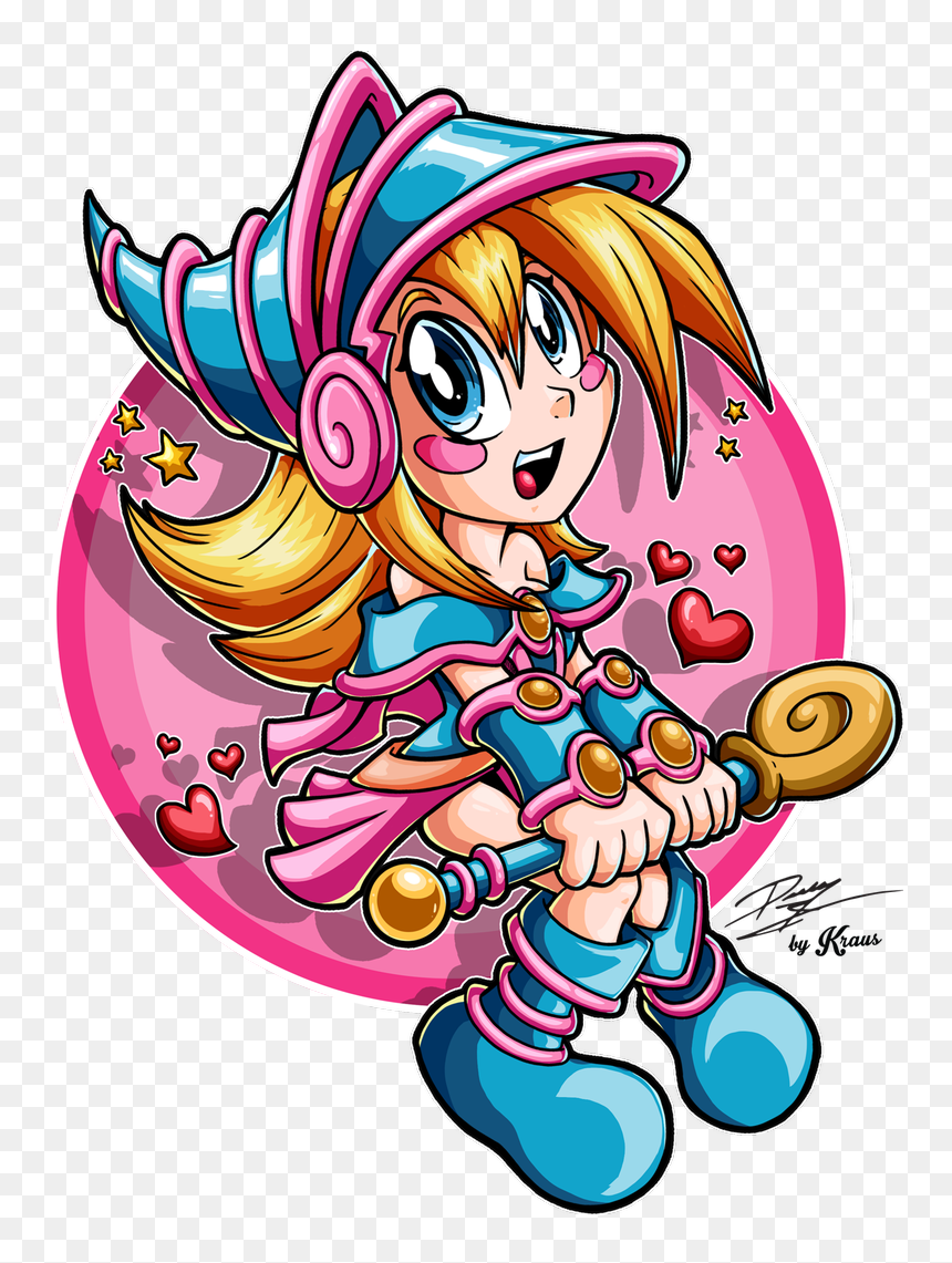 Toon Dark Magician Girl Favart That Started As Part - Dark Magician Girl Tshirt, HD Png Download - dark magician png