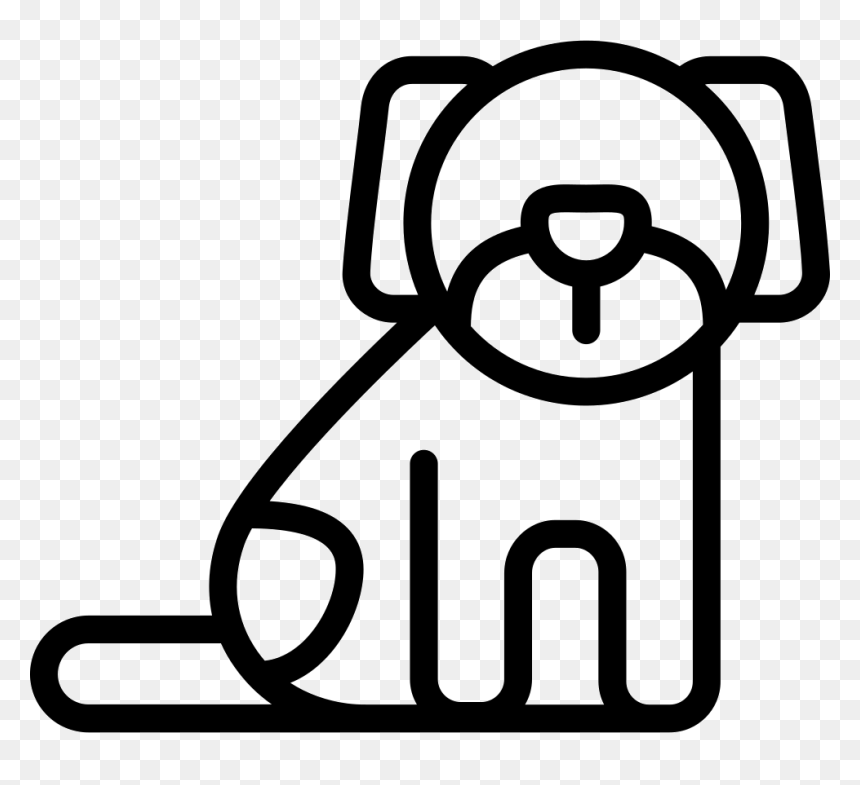 Sitting Dog - Sitting Dog Icon, HD Png Download - dog sitting png