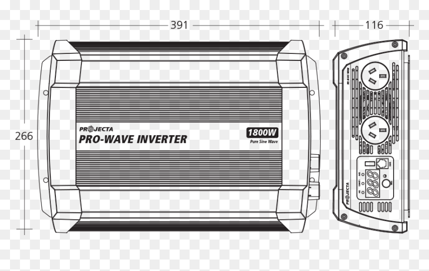 Pw1800 Dim Diag - Technical Drawing, HD Png Download - sine wave png