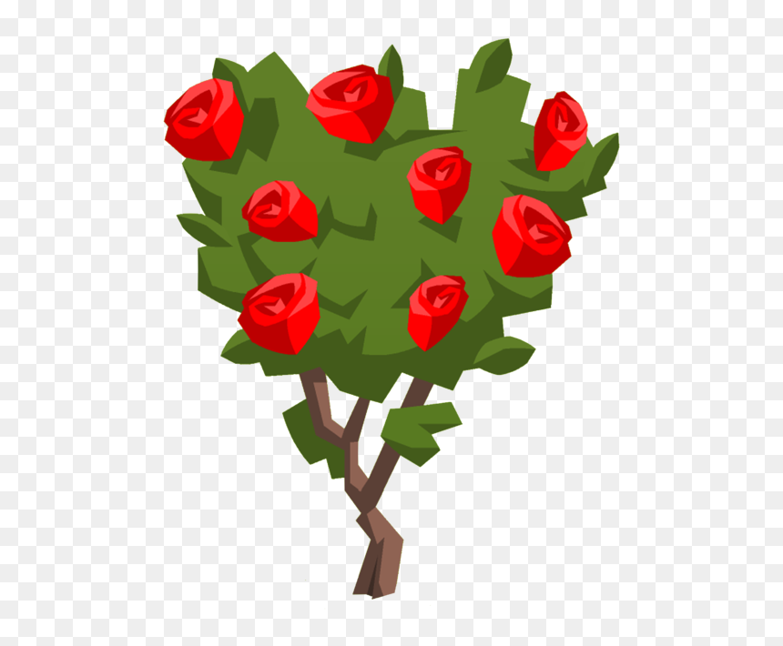 Roses - Garden Roses, HD Png Download - rose bush png