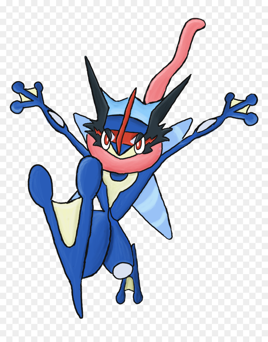 Gekk Uga Ash Greninja Strikes Silently Png Greninja - Como Desenhar O Ash Greninja, Transparent Png - greninja png