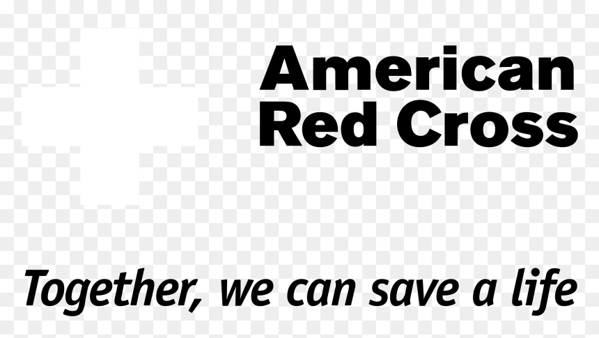 American Red Cross Logo Black And White - Human Action, HD Png Download - cross clipart black and white png