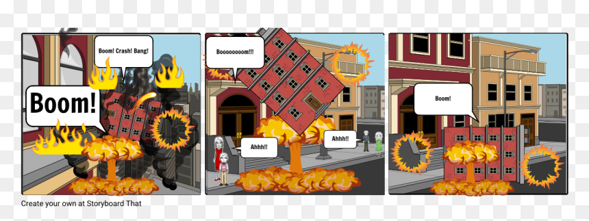 Storyboard That Explosion, HD Png Download - cartoon explosion png