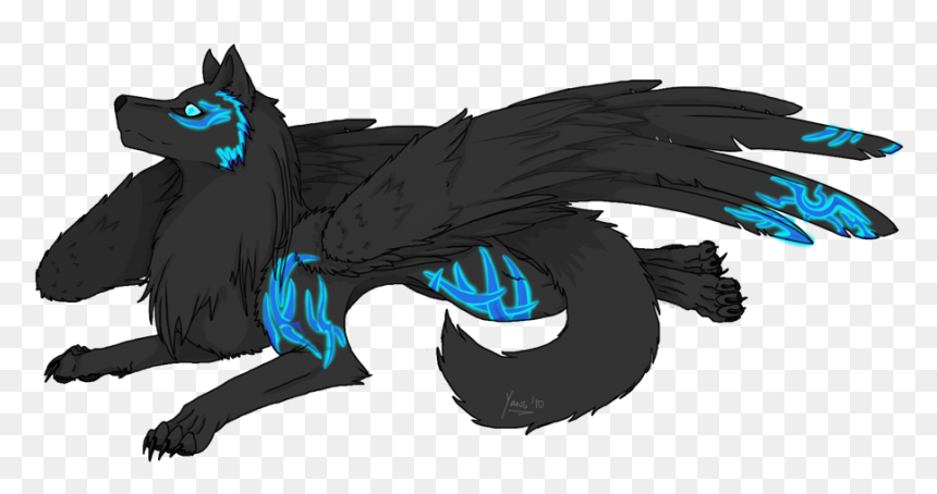 Linkage, Since Its A Little Big - Wolf With Dragon Wings, HD Png Download - dragon wings png