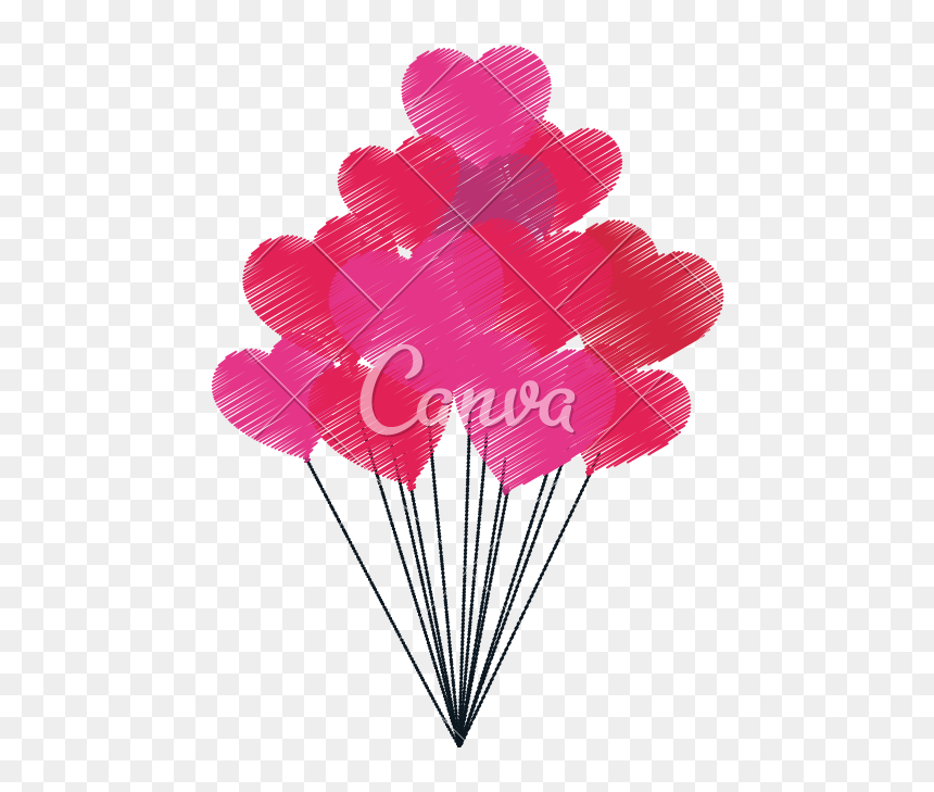 Transparent Heart Balloons Png - Illustration, Png Download - drawn heart outline png