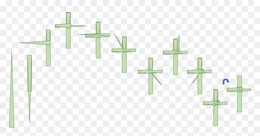 Symmetry,symbol,cross, HD Png Download - palm fronds png