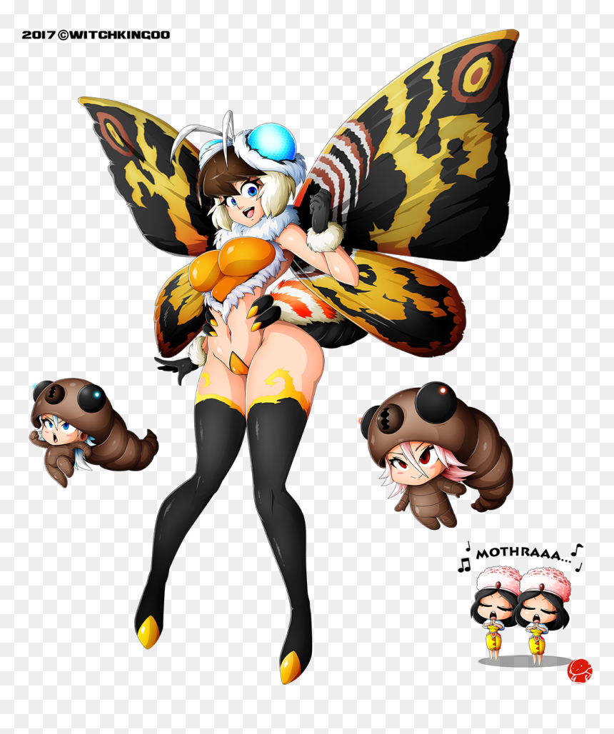 Transparent Mothra Png - Mothra Kaiju Girl, Png Download - mothra png