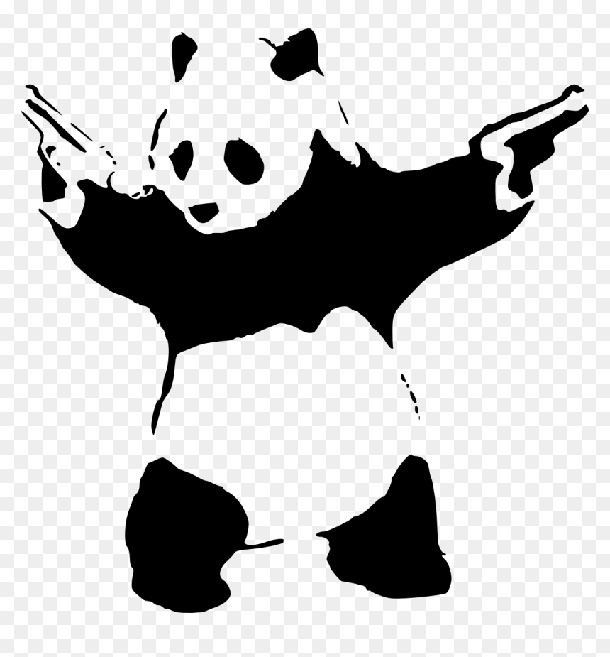 Original - Banksy Panda With Guns, HD Png Download - banksy png