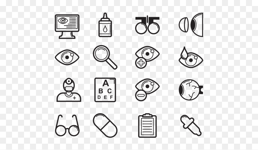 Eye Doctor Icons Vector - Personal Hygiene Objects, HD Png Download - drawn heart outline png