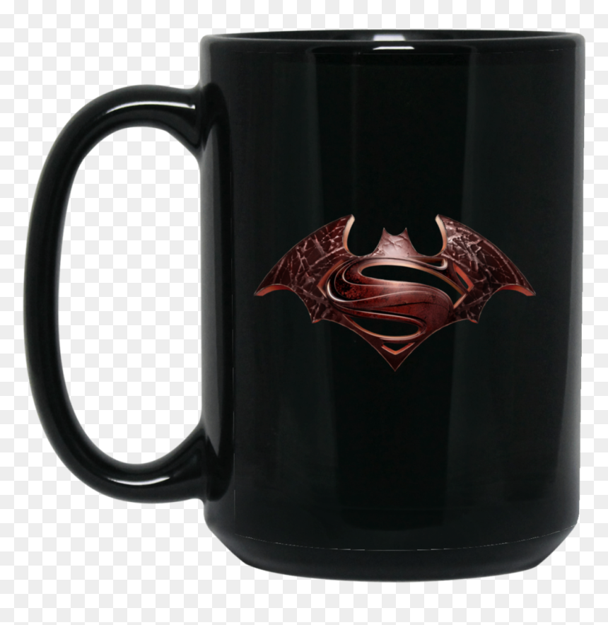 Batman Vs Superman Logo Bm15oz 15 Oz - Baby Yoda Coffee Mug, HD Png Download - batman v superman logo png