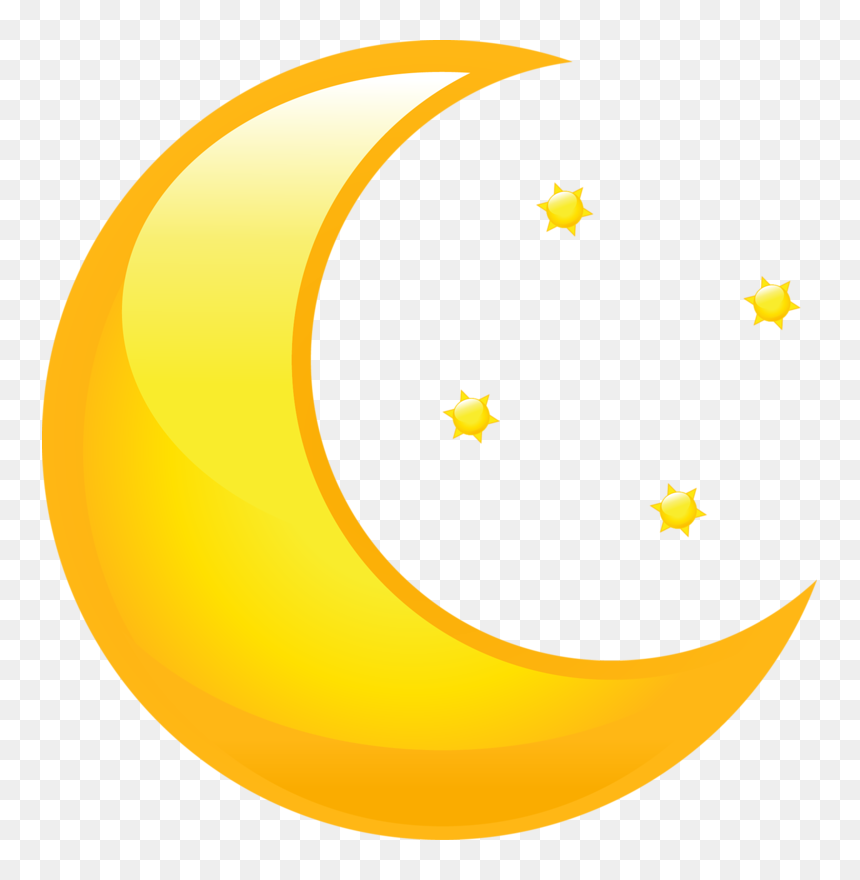 Stars And The Moon Png Download - Moon With Stars Png, Transparent Png - moon and stars png