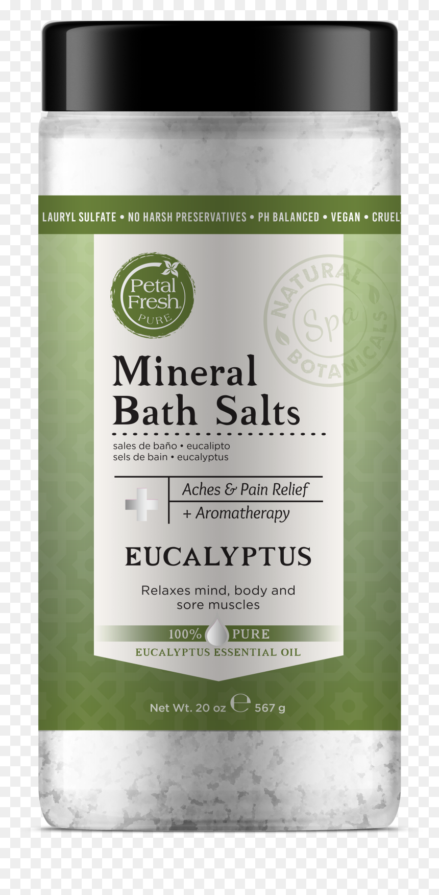 Mineral Bath Salts 100% Pure Eucalyptus Essential Oil - Bath Salts, HD Png Download - eucalyptus png